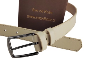 Krem boks kožni kaiš za farmerice i pantalone - Img 6