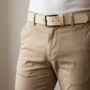 Krem boks kožni kaiš za farmerice i pantalone