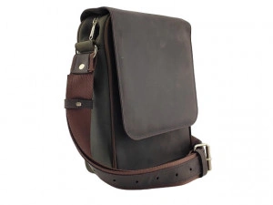 Velika Leather braon brušena kožna torba