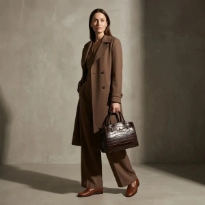 Ženska kožna tašna Everyday Elegance braon