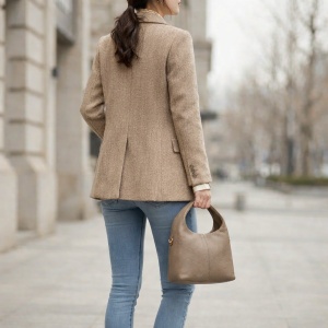 Krem kožna tašnica Minimal Glam