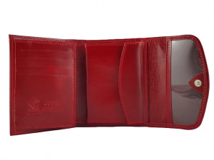 Mali karmin crveni ženski kožni novčanik - Img 4