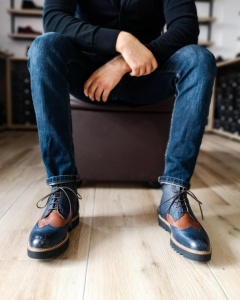 Teget braon duboke kožne cipele Real Man - Img 2