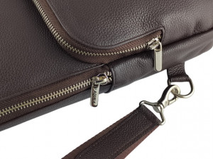 Velika braon kožna torba preko grudi i preko leđa - Crossbody braon - Img 3