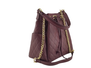 Bordo elegantna ženska kožna torba Venecia