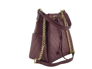 Bordo elegantna ženska kožna torba Venecia