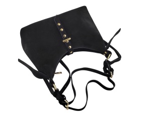Crna velur ženska tašna Soft Touch