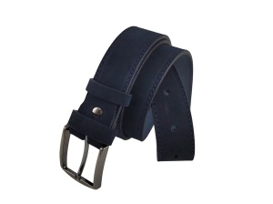 Dark blue muški velur kaiš za farmerice - Img 3