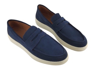 Teget casual mokasine od velura