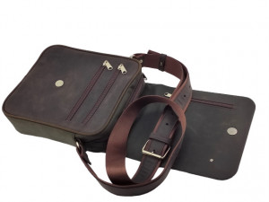 Velika Leather braon brušena kožna torba - Img 4
