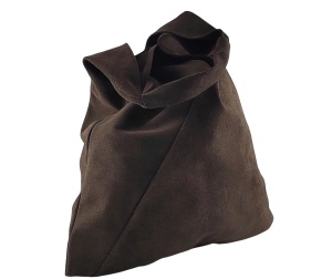 Velika tamno braon ženska torba od prevrnute kože Shopper