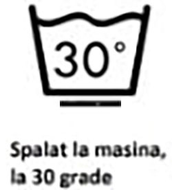 Spălare la mașină, maximum 30&deg;C