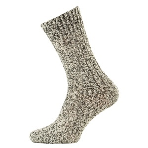Sosete, lana alpaca, fara presiune, alb/negru intreg