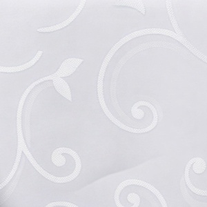 Față de masă dreptunghiulară Jacquard alb sau ivory — motiv floral clasic - Img 3