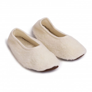 Balerini din lână merinos, natur - Confort și eleganță pentru orice sezon