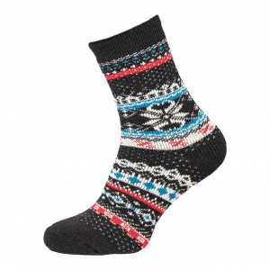 Sosete lana model Nordic, pentru femei negru