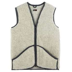 Vesta din lana merinos, Comfort, gri