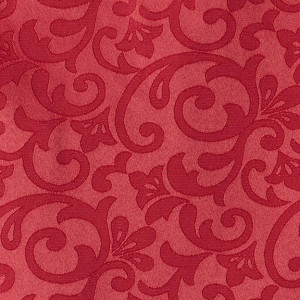 Față de masă rotundă Imperial Damask — bordeaux cu model floral baroc - Img 2