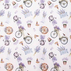 Față de masă rotundă, teflonată Lavanda — Model floral - Img 2
