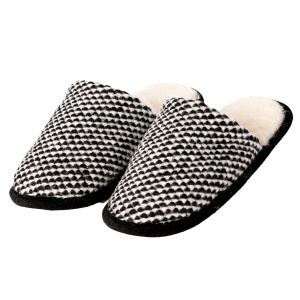 Papuci de casă unisex din lână merinos Star, cu model texturat