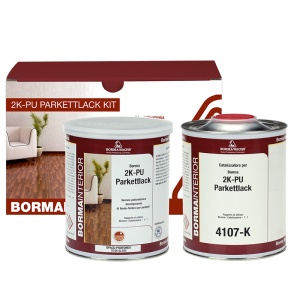 2K Parkettlack Kit - 5lt - Set pentru finisarea parchetului cu lac poliuretanic bicomponent