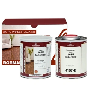2K Parkettlack Kit - 2lt - Set pentru finisarea parchetului cu lac poliuretanic bicomponent