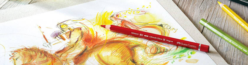 Creioane acuarela Faber Castell – tehnici de baza
