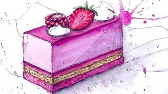 Tutorial pictura acuarela – invata de la artista Tanja Werner cum sa pictezi un tort