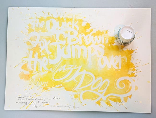 lettering fluid de mascare