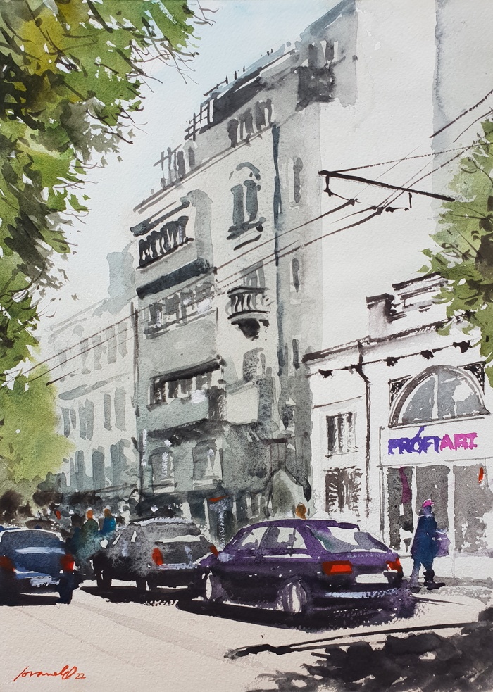 magazinul ProfiArt Grivita pictura in acuarela Ovidiu Iovanel