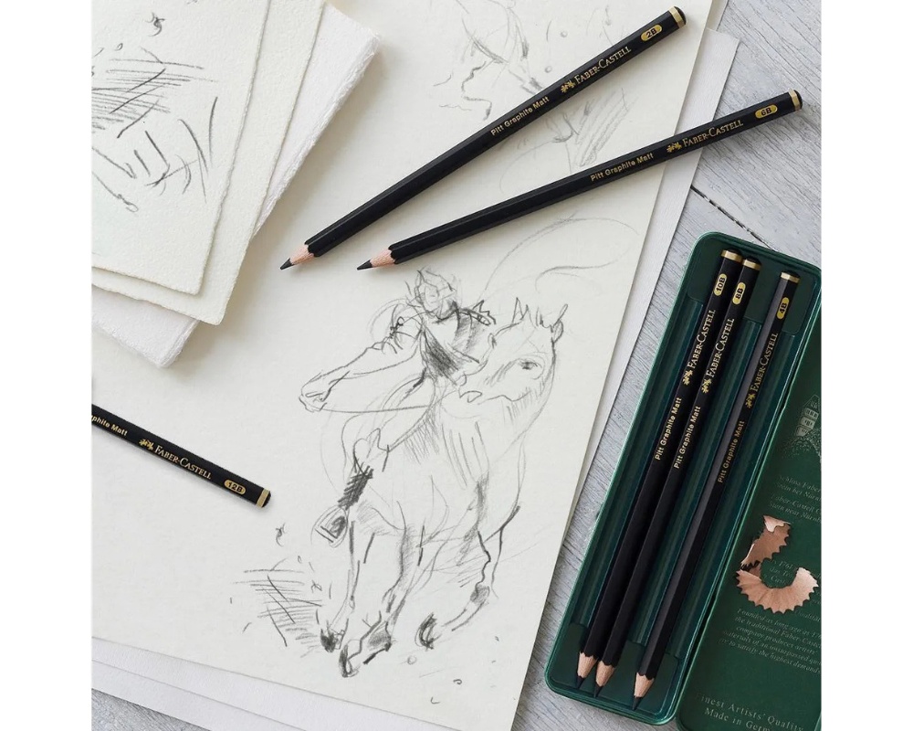 Set 6 Creioane Grafit Pitt Graphite Matt Faber Castell 115207
