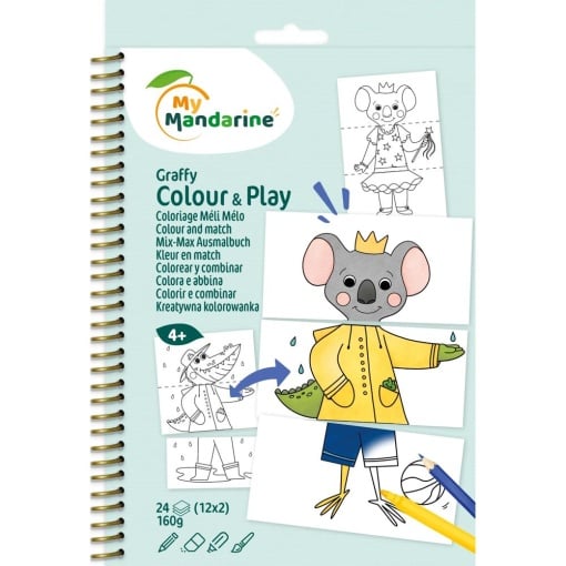 Carte de colorat Graffy Colour & Play, Animale Costumate GY170C