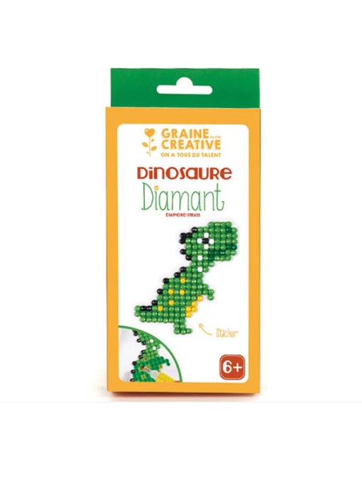 Kit mozaic pentru copii cu strasuri Dinozaur Graine Creative 750214
