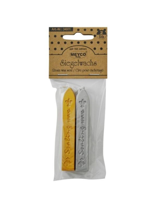Set 2 batoane ceara sigiliu auriu/argintiu Meyco 34911
