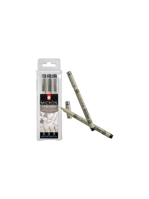 Set 3 finelinere Pigma Micron Sakura XSDK3FD