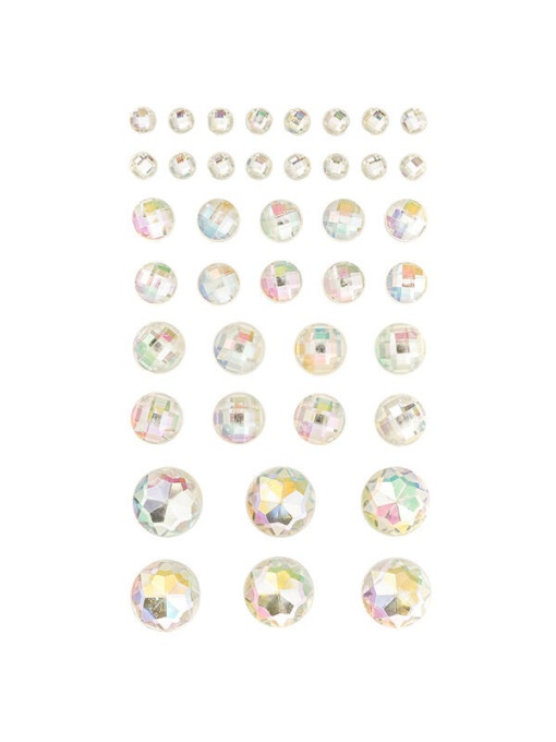Set 40 cristale adezive, iridescent diverse marimi Dp Craft GRKR-081