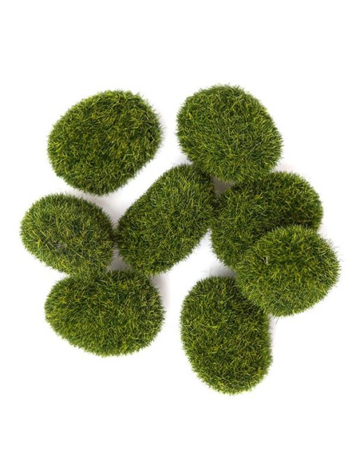 Set 8 pietre decorative acoperite cu muschi artificial dpza-071 Dp Craft