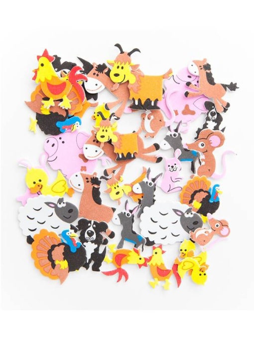 Set 96 figurine autoadezive spuma animale de la ferma Dp Craft kspi-008