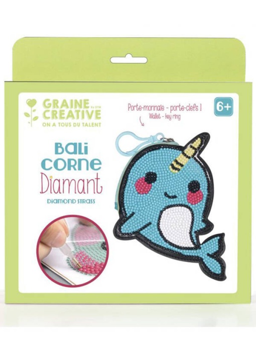 Kit mozaic cu diamante, portmoneu balicorn Graine Creative 750219