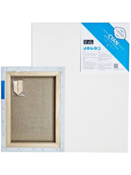 Panza pe sasiu 380 g/mp Premium Cyan Canvas