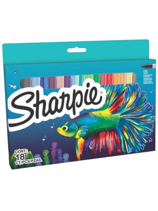 Set 18 Markere permanente Fish Sharpie 2201230