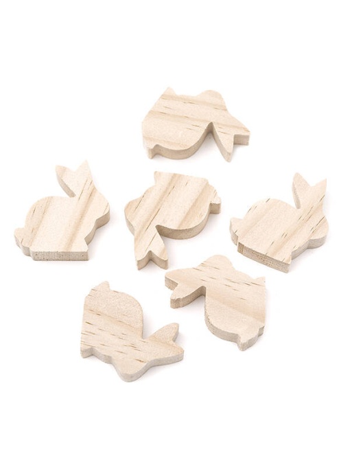 Set 6 iepurasi din lemn Dp Craft DPDN-171