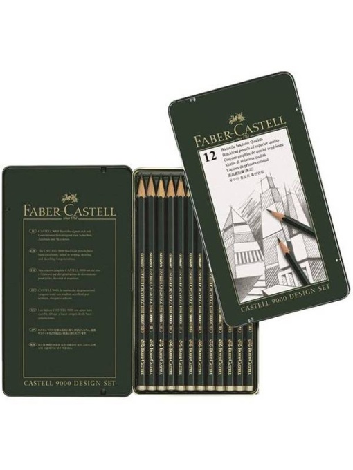 Set 12 creioane Castell 9000 (Design Set)