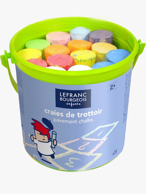 Set 15 crete colorate pentru desene pe trotuar Lefranc & Bourgeois 807242