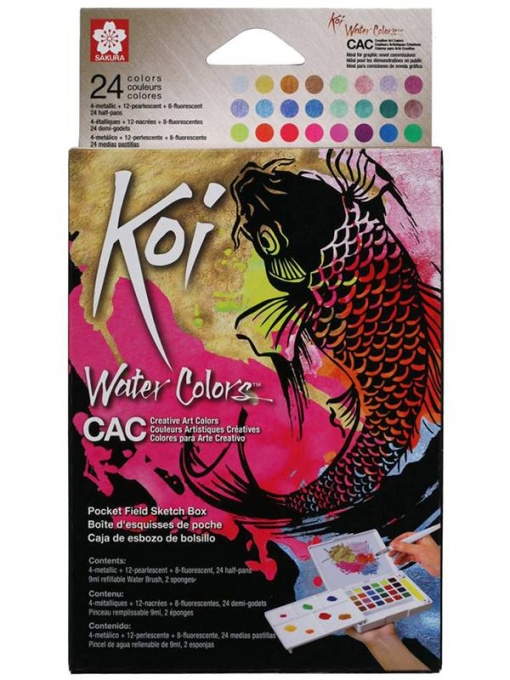 Set 24 acuarele Koi Sketchbox Creative Sakura xncw-24mpn