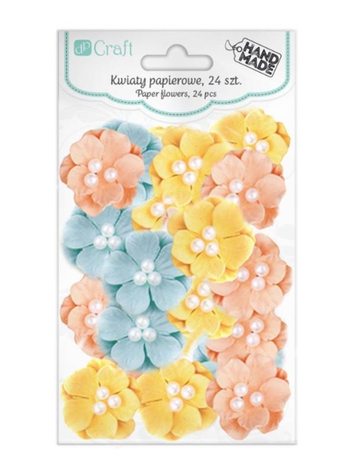 Set 24 flori de hartie 2,4cm pastel Dp Craft cekp-054