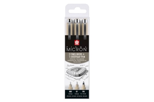 Set 3 Linere Pigma Micron Sakura POXSDK3UR