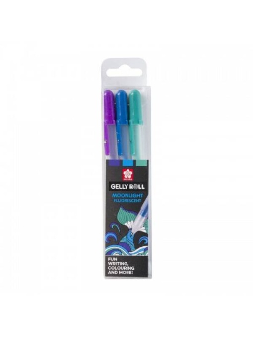 Set 3 pixuri Gelly Roll Moonlight Ocean Fluo Sakura POXPGBMOO3C