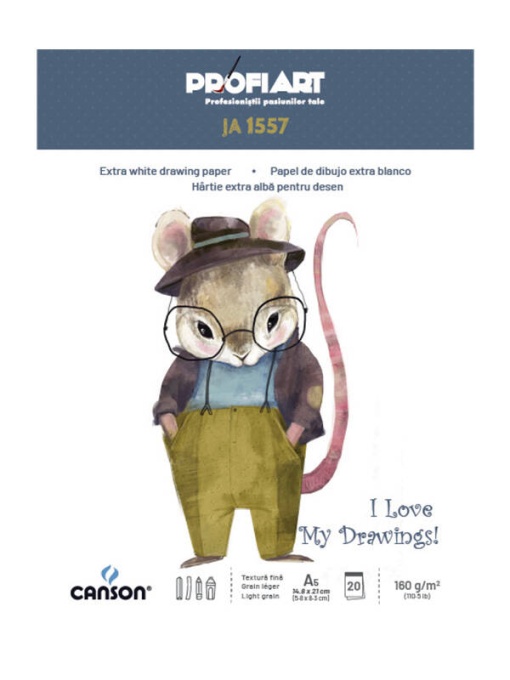 Bloc schite 20 file Canson JA 1557 mouse