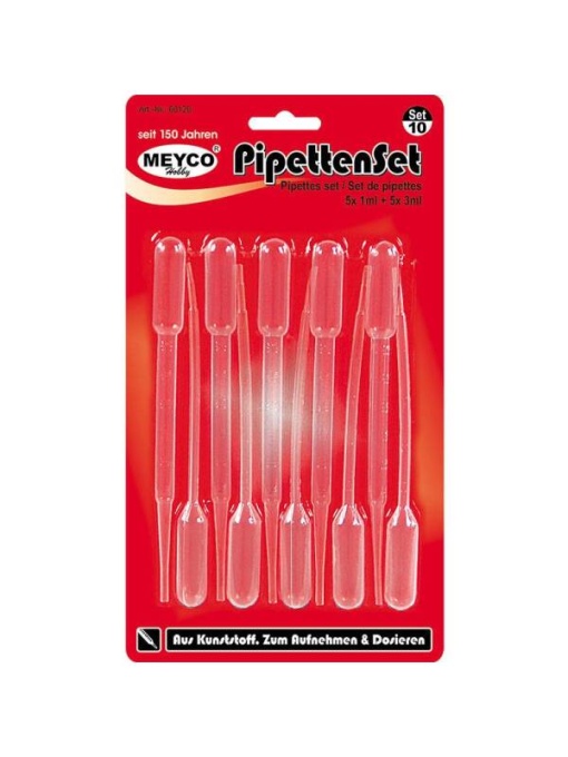 Set 10 pipete de 1ml si 3ml Meyco 60120